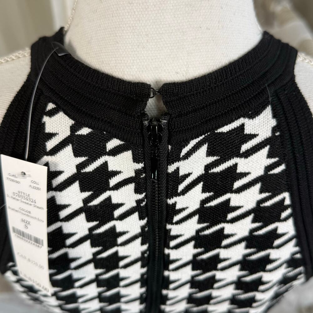 White House, black market size small sleeveless knit dress houndstooth#3708 - Picture 7 of 11